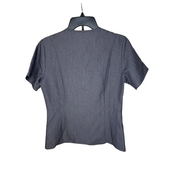 Figs Gray V-Neck Scrub Top - Picture 2 of 5
